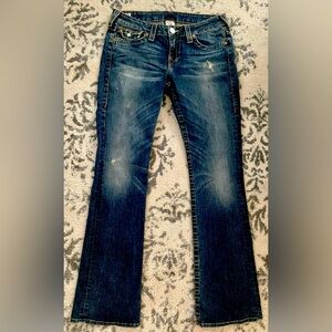 True Religion Women’s Size 30 BECKY Boot Cut Jeans Stretch Jeans Flap Pocket